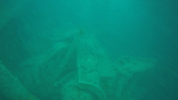 The only remaining steam turbine of four originally mounted on HMAS Perth.