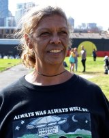 A community rallying against their own: Tent embassy organister Jenny Munro.