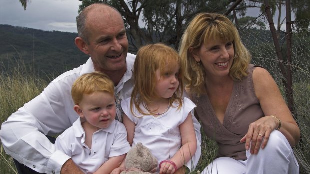 Glen Turner, his wife Alison McKenzie and their children Jack and Alexandra.