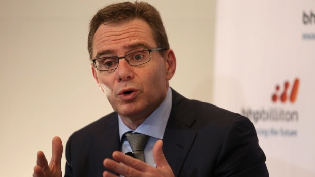 BHP chief Andrew Mackenzie was paid 43 per cent less in 2015.