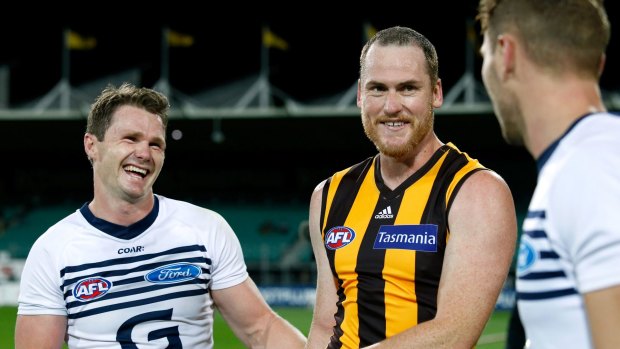 He's back: everyone was happy to see Jarryd Roughead back on the park