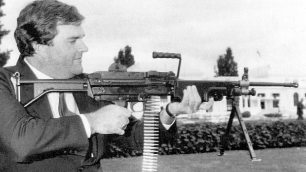 Taking aim at unemployment: Kim Beazley hung up his defence minister's job to become finance minister.
