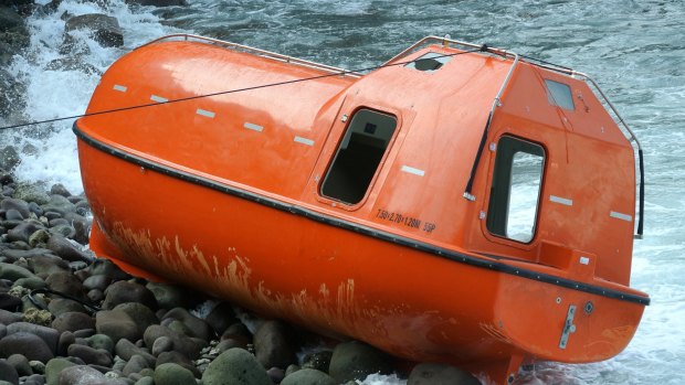 An Australian customs lifeboat used to return asylum seekers to Indonesia.