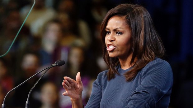 First lady Michelle Obama speaking on Thursday.