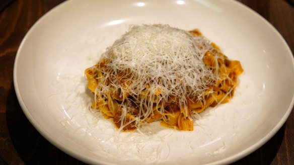 Luscious: Tagliatelle with ragu bolognese.