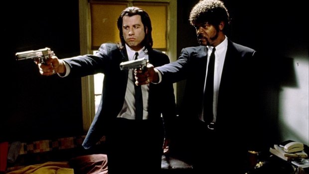 Samuel L. Jackson and John Travolta in <i>Pulp Fiction</i>.