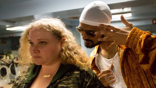 Danielle Macdonald (left) and Siddharth Dahanajay explore a new take on old barriers in <i>Patti Cakes</i>.