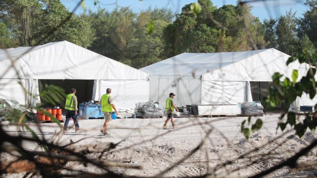 A photo from the newly-cleared "refugee processing centre 3" in Nauru, where family groups are being accommodated.