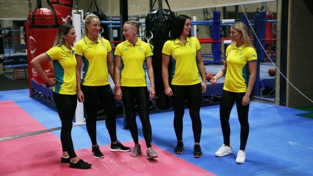 The Australian Commonwealth Games boxing team.