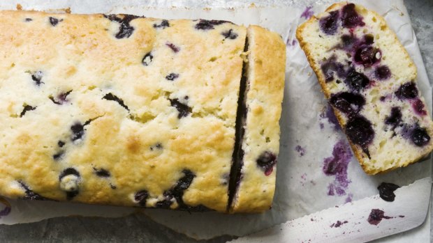 Seeing purple: Sweet potato and blueberry cake