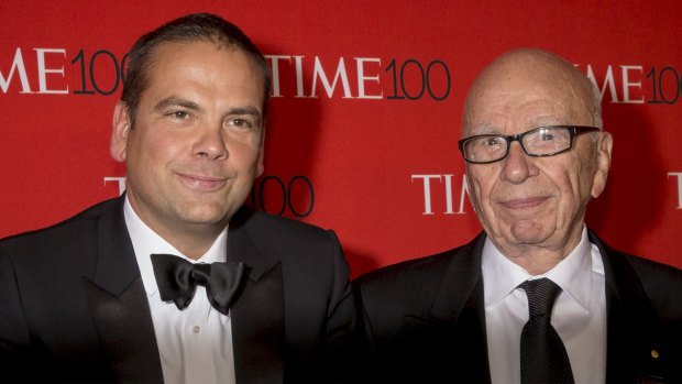 Family business: Lachlan and Rupert Murdoch.