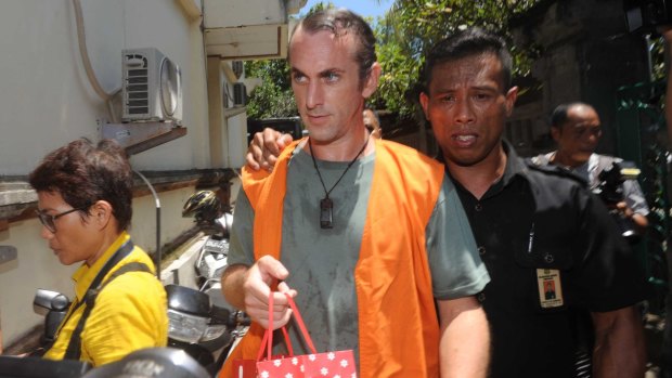 David Taylor arriving at Denpasar District Court last week.