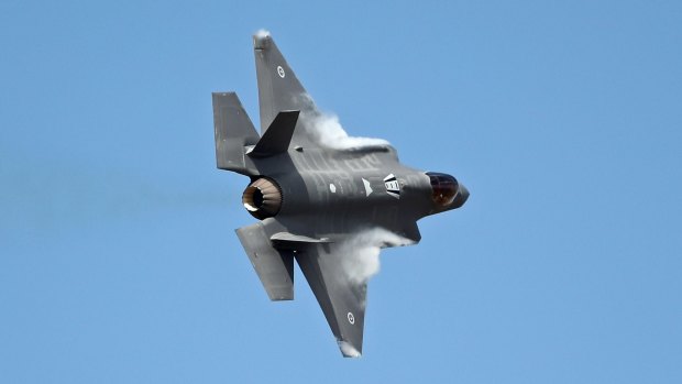 One of the two new Australian Joint Strike Fighters at the Avalon Airshow in March.
