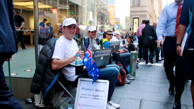 Sydney: A queue for the iPhone 5 in 2012.