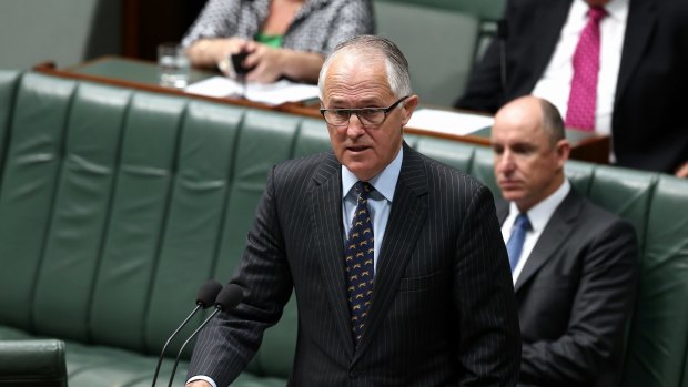 Communications Minister Malcolm Turnbull speaks on the bill in Parliament on Thursday.