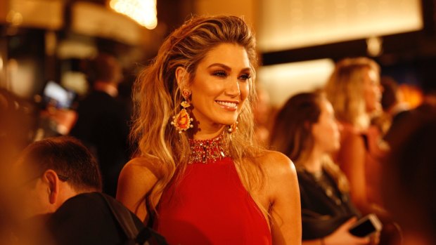 <i>The Voice's</I> Delta Goodrem arrived with statement earrings.