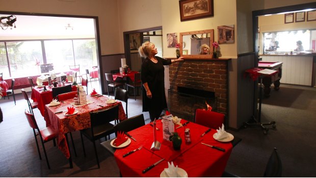 The lounge of the 19th century Railway Hotel at Elaine, near Ballarat, which features in a new book on the history of pubs called Railway Hotel