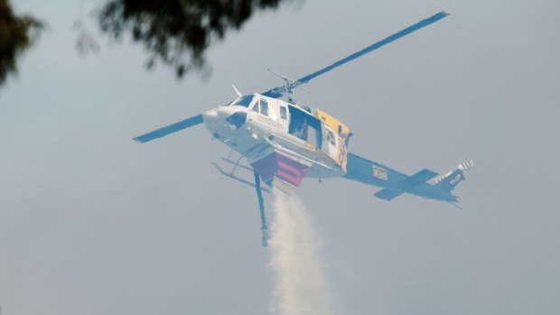 Water bombing helicopters were used to fight the fire.