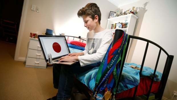 Lachie McFarlane picked up extra language skills  during his school's trip to Japan. 