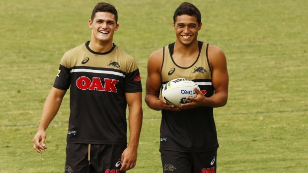 Young guns: Penrith's Nathan Cleary and Te Maire Martin.