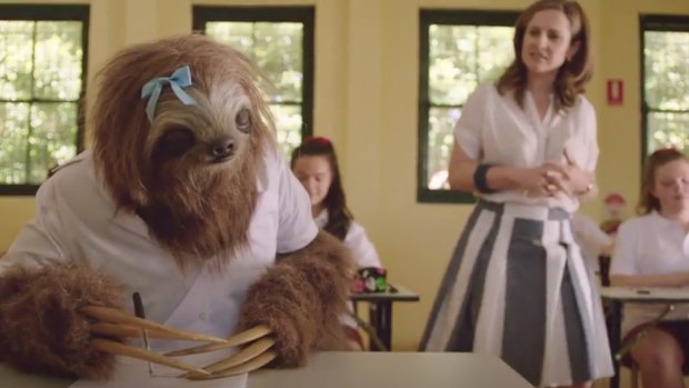 Screen grab from the "Stoner Sloth" campaign.