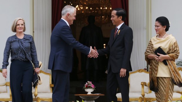 Prime Minister Malcolm Turnbull met with Indonesian President Joko Widodo in Jakarta in 2015.