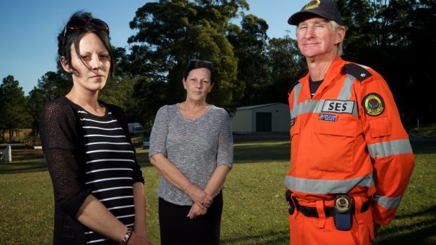 Karlee and mother Cheryl Butler and Camden Haven SES volunteer Gordon Hutchinson were among the volunteers who assisted in the search for William Tyrrell.