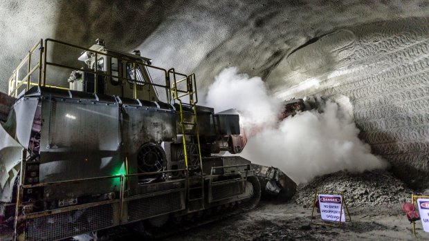 Tunnelling is progressing by about 400 metres a week.