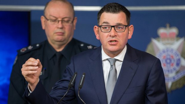 Premier Daniel Andrews with Chief Commissioner Graham Ashton.