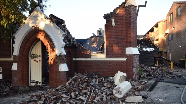 The Macedonian Orthodox Church of the Resurrection in Frederick Street, Rockdale, has been completely destroyed by fire.