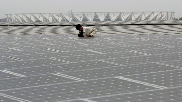 Solar panels are becoming more viable for Indian IT businesses.