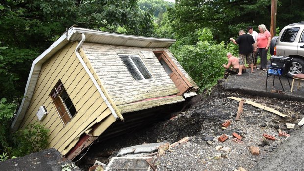 Residents were devastated to find their houses were washed away in floods.