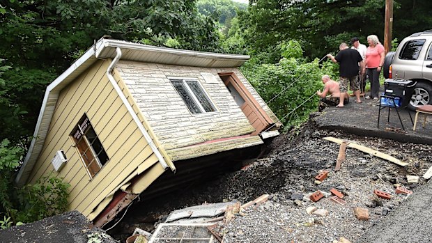 Residents were devastated to find their houses were washed away in floods.