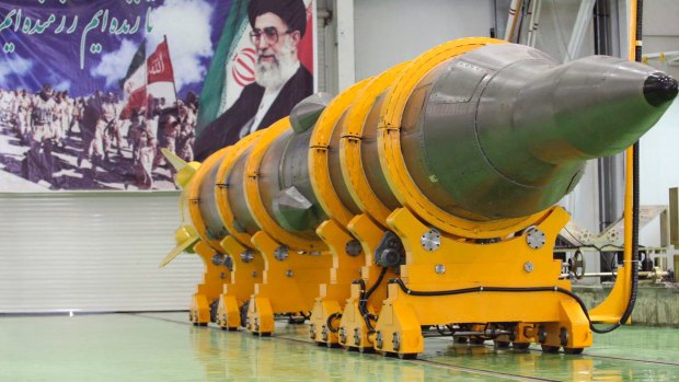What is this all about? An Iranian missile, similar to the type used in the test.