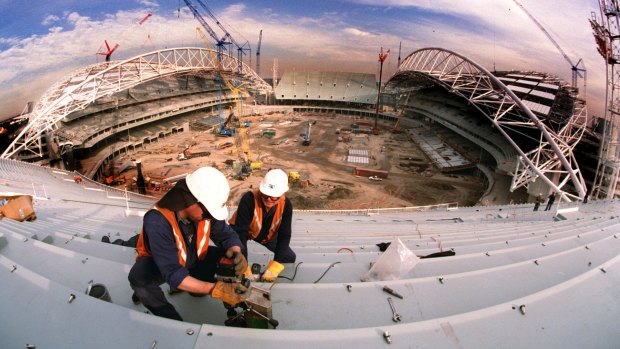 Here we go again: ANZ Stadium in Homebush while still being built for the 2000 Games.