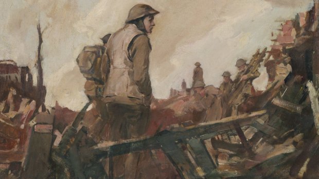 The battle of Somme brought much hardship and tragedy, as depicted in Frank Crozier's, <i>The mud of desolation</I>.