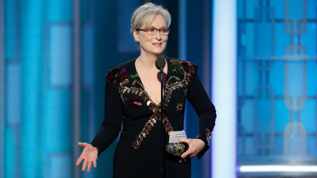 "There was one performance this year that stunned me - it sank its hooks in my heart," Meryl Streep said as she accepted the award. 