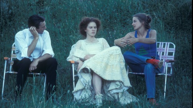 Sam Neill and Judy Davis on set with director Gillian Armstrong in My Brilliant Career (David Kynoch, 1979.