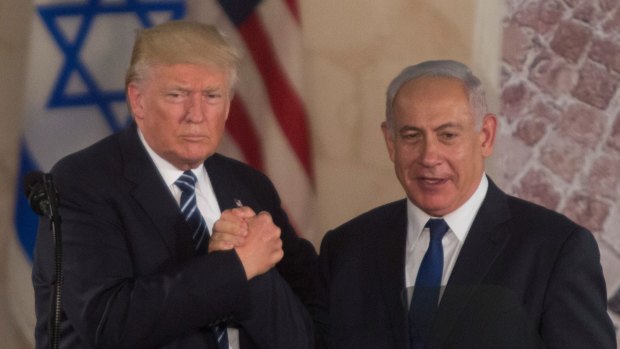 US President Donald Trump and Israeli PM Benjamin Netanyahu in Jerusalem last week.