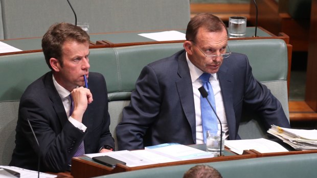 Tony Abbott during question time on Thursday. 