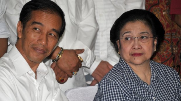 Indonesian President Joko Widodo with Megawati Sukarnoputri.
