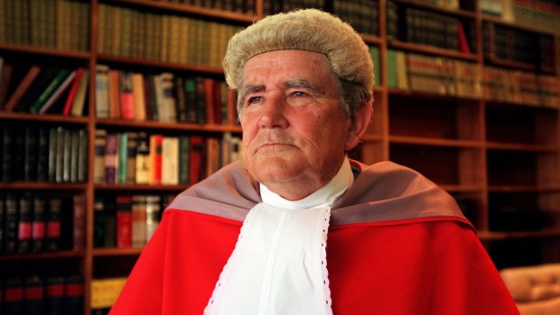 Justice Peter McInerney in his chambers in the NSW Supreme Court.