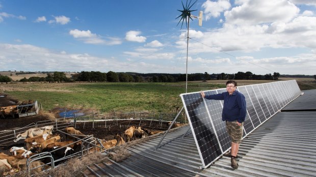 Lindsay Anderson is a dairy farmer in Athlone, Victoria. More than one in every five Australian homes has solar panels.
