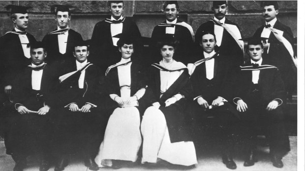 Annie Praed (left) and Margaret Barnes were among the first class to graduate Bachelor of Dental Surgery from the University of Sydney in 1906. 