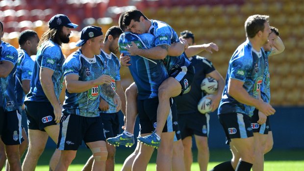 Band of brothers: The NSW Blues are ready to take the Origin series by winning in Brisbane.
