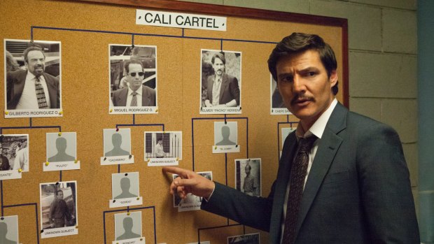 Pedro Pascal in Narcos, season 3.