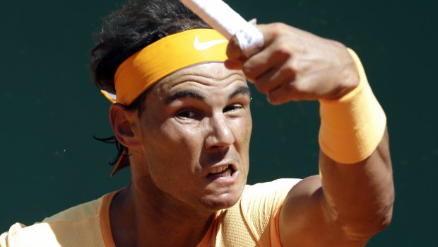 Clay king: Spain's Rafael Nadal plays a return shot at the Masters.