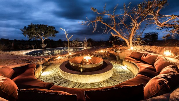 The fire pit at Earth Lodge. 