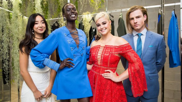 The faces of Melbourne Fashion Week (left to right) Kristy Wu, Ajak Deng, Stefania Ferrario and Thomas Davenport. 