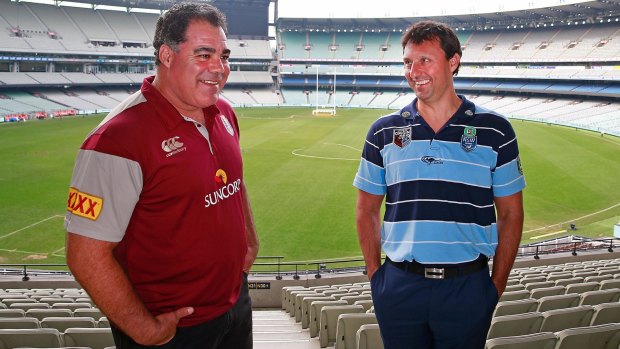 Best of rivals: NSW coach Laurie Daley and Queensland counterpart Mal Meninga.